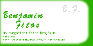 benjamin fitos business card