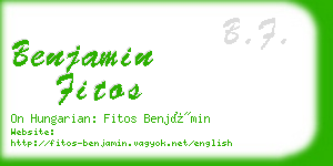 benjamin fitos business card